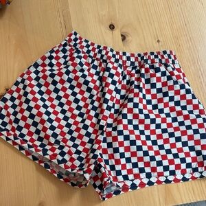 Clare V Checkered Martin Shorts